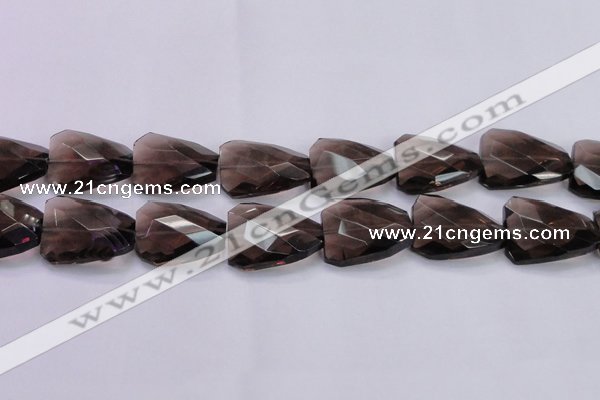 CTW505 15.5 inches 22*30mm faceted & twisted synthetic quartz beads