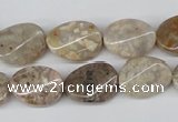 CTW58 15.5 inches 12*16mm twisted oval jasper gemstone beads