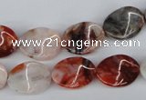 CTW60 15.5 inches 12*16mm twisted oval agate gemstone beads