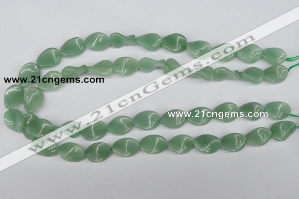 CTW61 15.5 inches 13*18mm twisted oval green aventurine beads