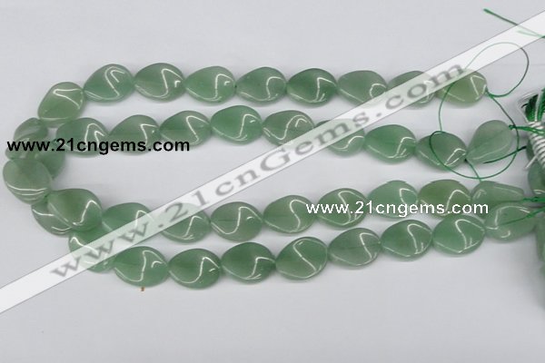 CTW72 15.5 inches 15*20mm twisted oval green aventurine beads