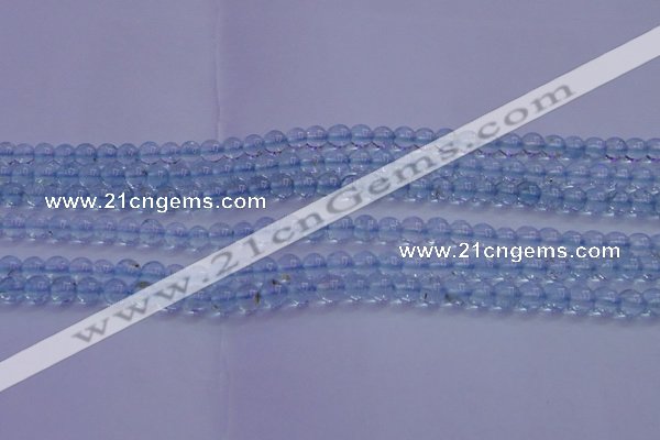 CTZ01 15.5 inches 4mm round natural topaz gemstone beads