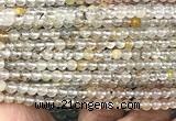 CTZ20 15 inches 4mm round yellow topaz quartz beads wholesale