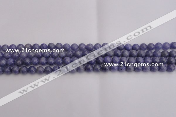 CTZ502 15.5 inches 7mm round natural tanzanite gemstone beads