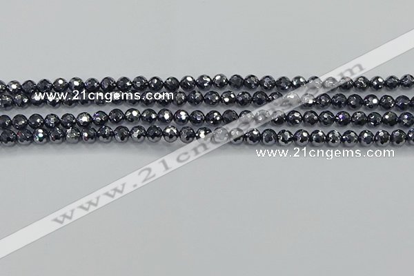 CTZ620 15.5 inches 4mm faceted round terahertz beads wholesale