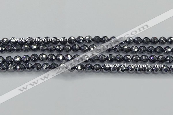 CTZ621 15.5 inches 6mm faceted round terahertz beads wholesale