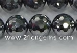 CTZ623 15.5 inches 10mm faceted round terahertz beads wholesale