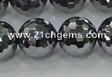 CTZ624 15.5 inches 12mm faceted round terahertz beads wholesale