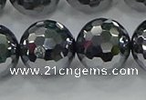 CTZ625 15.5 inches 14mm faceted round terahertz beads wholesale