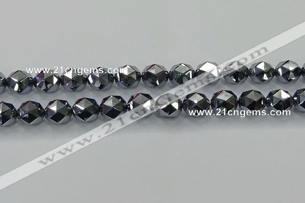 CTZ634 15.5 inches 12mm faceted nuggets terahertz beads wholesale