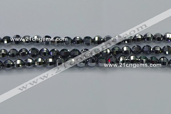 CTZ642 15.5 inches 8mm faceted round terahertz beads wholesale