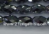 CTZ649 15.5 inches 8*12mm faceted rice terahertz beads wholesale