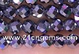 CTZ652 15.5 inches 3mm faceted round tiny terahertz beads