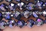 CTZ653 15.5 inches 4mm faceted round tiny terahertz beads