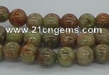 CUG02 15.5 inches 8mm round unakite gemstone beads wholesale