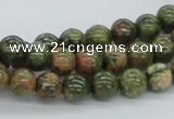 CUG04 15.5 inches 8mm round unakite gemstone beads wholesale