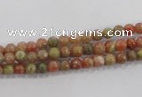 CUG100 15.5 inches 4mm round Chinese unakite beads wholesale