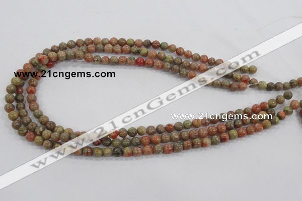 CUG101 15.5 inches 6mm round Chinese unakite beads wholesale