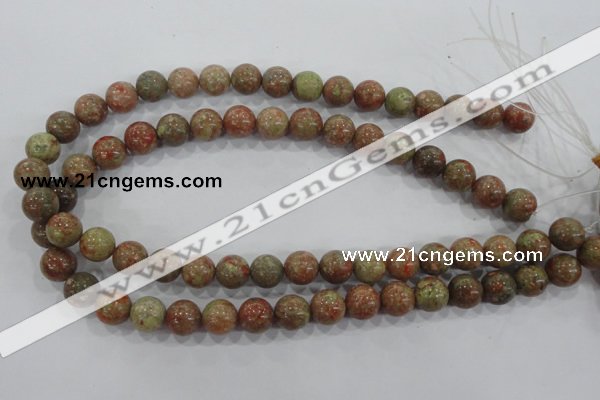 CUG104 15.5 inches 12mm round Chinese unakite beads wholesale