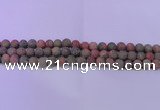 CUG181 15.5 inches 6mm round matte unakite gemstone beads