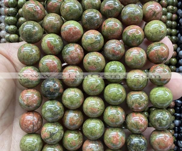 CUG216 15 inches 12mm round unakite beads wholesale