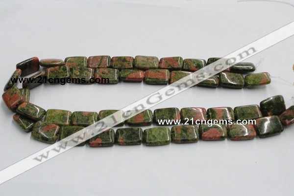 CUG53 16 inches 13*18mm rectangle natural unakite gemstone beads