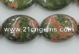 CUG62 16 inches 18*25mm oval natural unakite gemstone beads wholesale