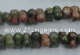 CUG65 16 inches 8*12mm bone natural unakite gemstone beads wholesale