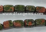 CUG67 15.5 inches 8*12mm nuggets unakite gemstone beads wholesale