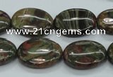 CUJ02 15.5 inches 15*20mm oval autumn jasper gemstone beads