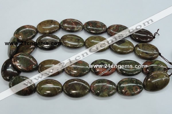 CUJ03 15.5 inches 22*30mm oval autumn jasper gemstone beads