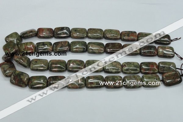 CUJ05 15.5 inches 15*20mm rectangle autumn jasper gemstone beads