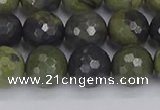 CUJ103 15.5 inches 10mm faceted round African green autumn jasper beads