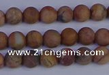 CVJ11 15.5 inches 6mm round matte venus jasper beads wholesale