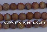 CVJ11 15.5 inches 6mm round matte venus jasper beads wholesale