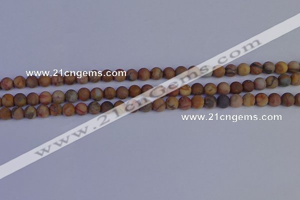 CVJ11 15.5 inches 6mm round matte venus jasper beads wholesale