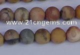 CVJ12 15.5 inches 8mm round matte venus jasper beads wholesale