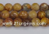 CVJ22 15.5 inches 6mm faceted round venus jasper beads wholesale