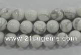 CWB202 15.5 inches 8mm round natural white howlite beads wholesale