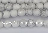 CWB231 15.5 inches 6mm faceted round white howlite beads
