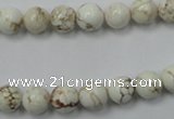 CWB312 15.5 inches 8mm round howlite turquoise beads wholesale