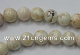 CWB313 15.5 inches 10mm round howlite turquoise beads wholesale