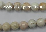 CWB314 15.5 inches 12mm round natural howlite turquoise beads