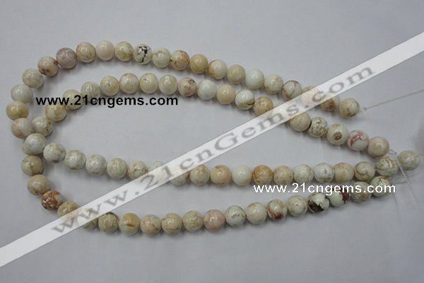 CWB314 15.5 inches 12mm round natural howlite turquoise beads