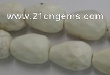 CWB338 15.5 inches 15*22mm faceted teardrop howlite turquoise beads