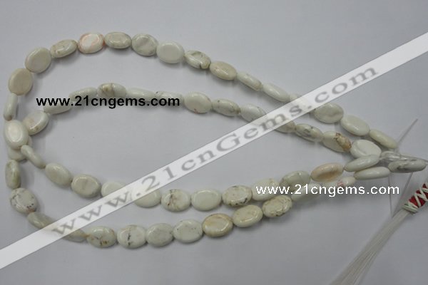 CWB352 15.5 inches 10*14mm oval howlite turquoise beads wholesale