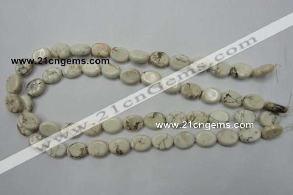 CWB353 15.5 inches 12*16mm oval howlite turquoise beads wholesale