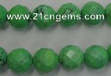 CWB393 15.5 inches 10mm faceted round howlite turquoise beads