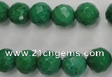CWB403 15.5 inches 10mm faceted round howlite turquoise beads