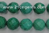 CWB404 15.5 inches 12mm faceted round howlite turquoise beads